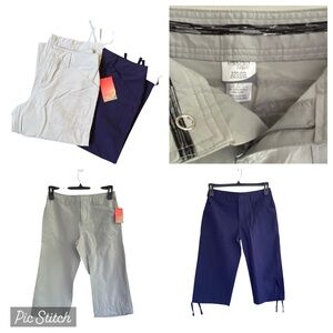 DANSKIN Now Capri Bundle Two Pairs Like New Navy & Soft Silver Sports Size 4/6